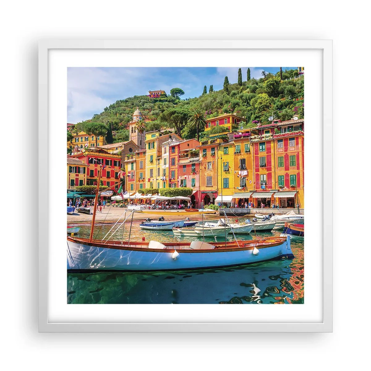 Affiche dans un cadre blanc - Poster - Matinée italienne - 50x50 cm