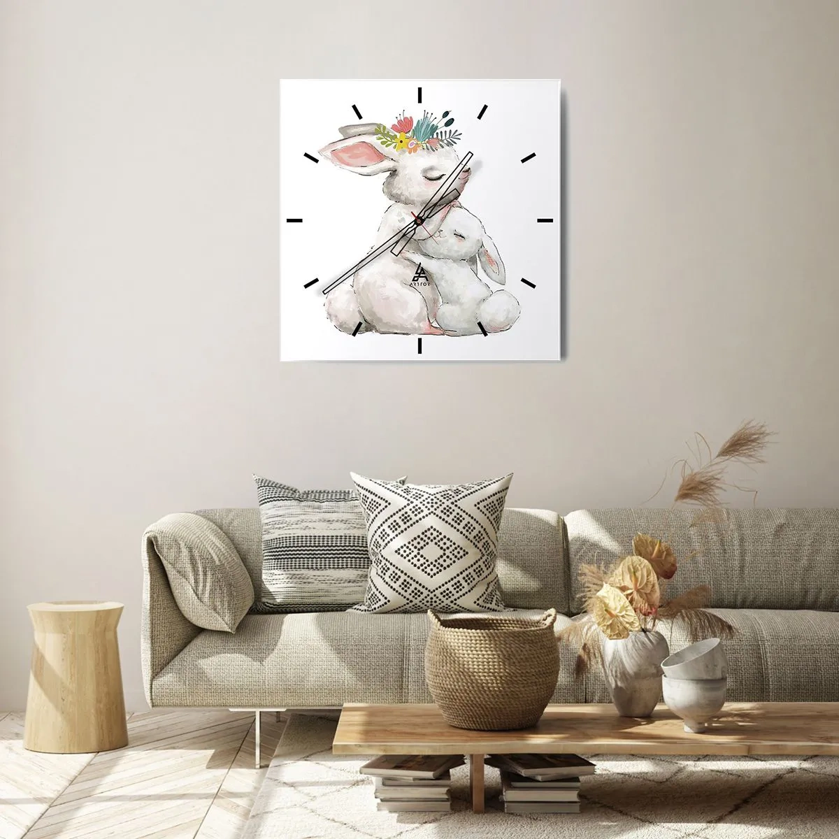 Horloge murale - Pendule murale - Maman irremplaçable - 30x30 cm