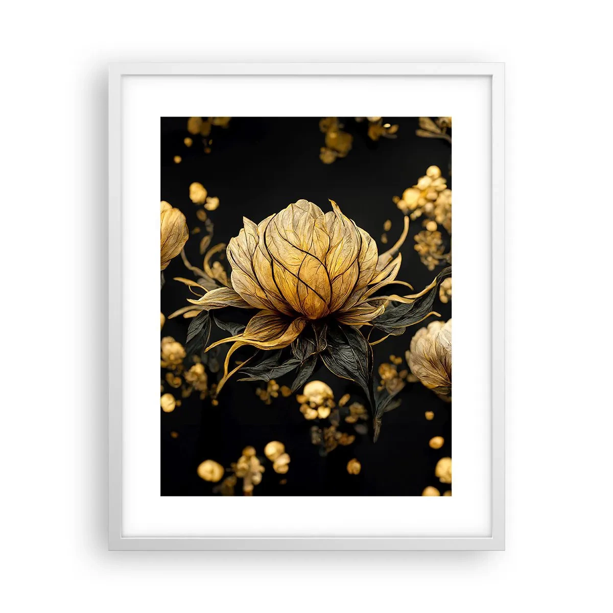 Affiche dans un cadre blanc - Poster - Fragilité subtile - 40x50 cm