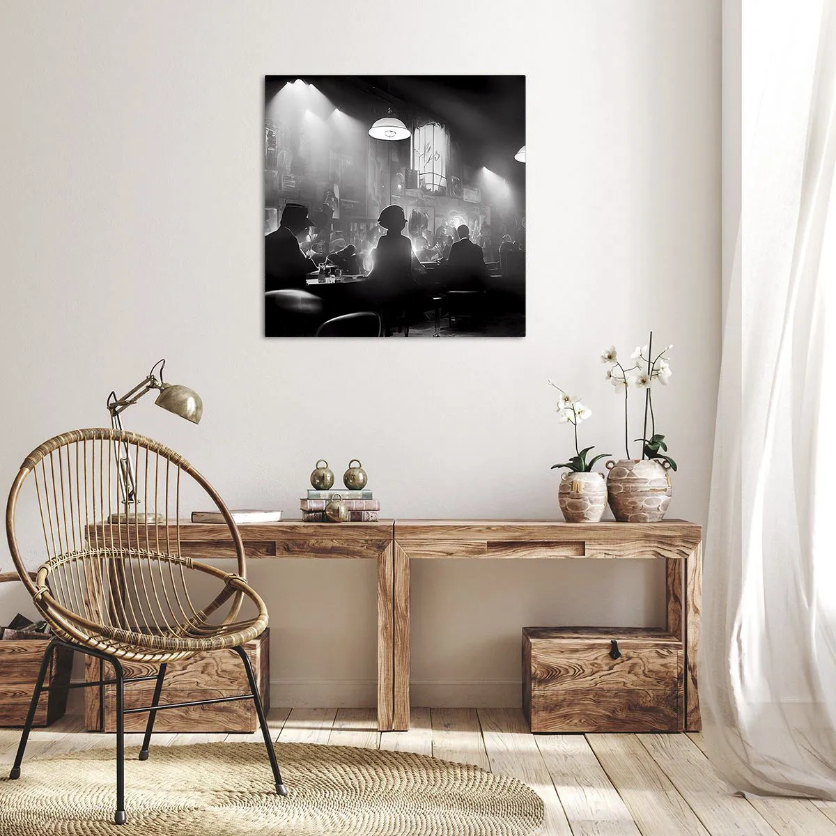 Impression sur toile - Image sur toile - Dans une ambiance jazz - 50x50 cm