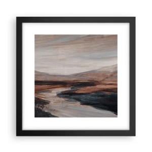 Affiche dans un cadre noir - Poster - Une vallée tranquille - 30x30 cm