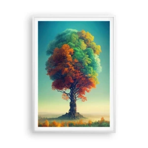 Affiche dans un cadre blanc - Poster - Le chêne – le père de la nature - 70x100 cm
