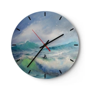 Horloge murale - Pendule murale - "Le tourbillon hurlait de triomphe..." - 40x40 cm