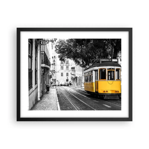 Affiche dans un cadre noir - Poster - Et du fado en arrière-plan - 50x40 cm