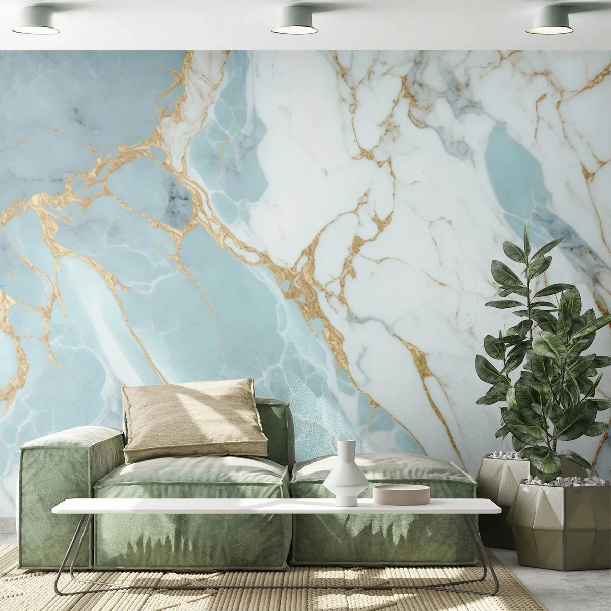 Papier Peint Photo Premium Canvas - Richesse en pierre - Art Déco, Charme, Marbre - 200x140 cm