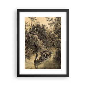 Affiche dans un cadre noir - Poster - Expédition à la source - 30x40 cm
