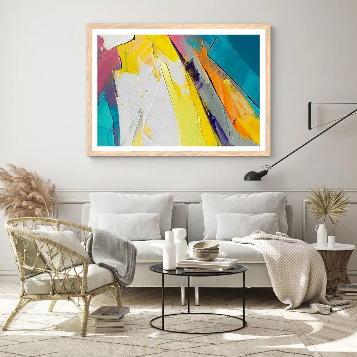 Affiche dans un chêne clair - Poster - Anatomie du monde - 91x61 cm