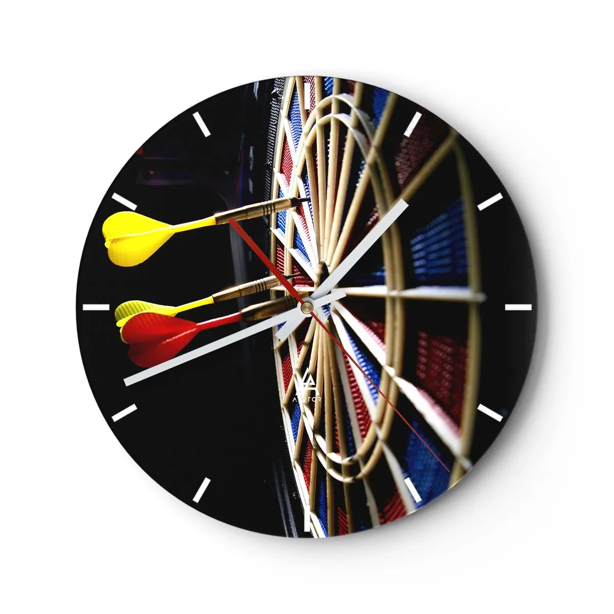 Horloge murale - Pendule murale - Droit au but - 40x40 cm