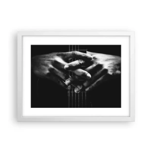 Affiche dans un cadre blanc - Poster - Prière d'artiste - 40x30 cm