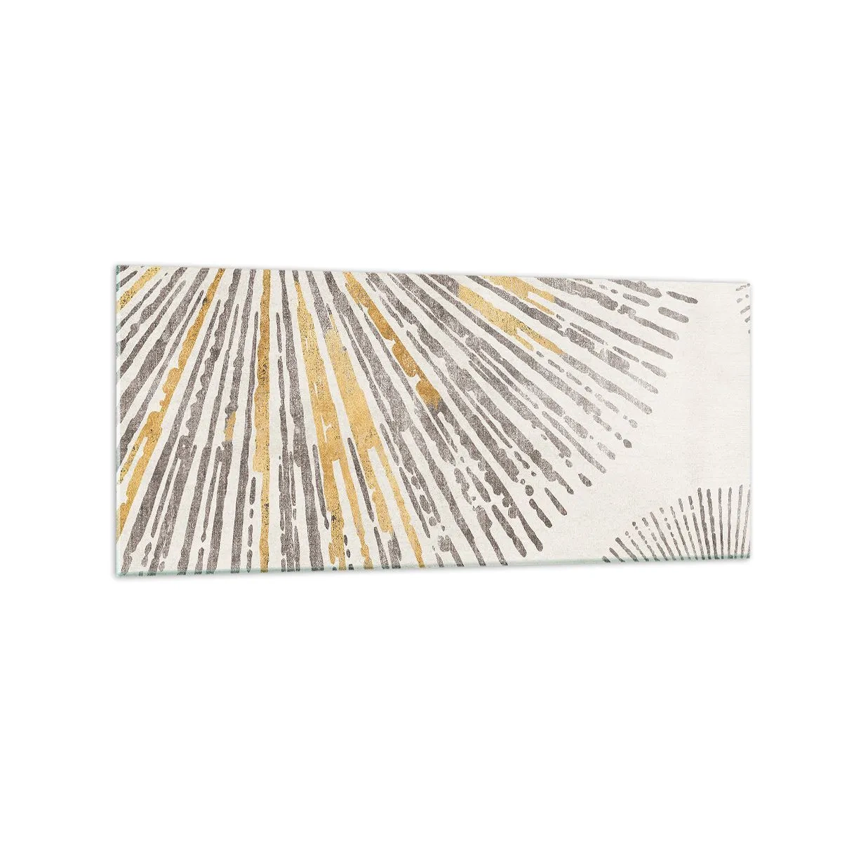 Impression sur verre - Image sur verre - Motif abstrait en forme de rayon - 120x50cm - La beauté du rayon - Décoration murale moderne pour le salon et la chambre ARTTOR