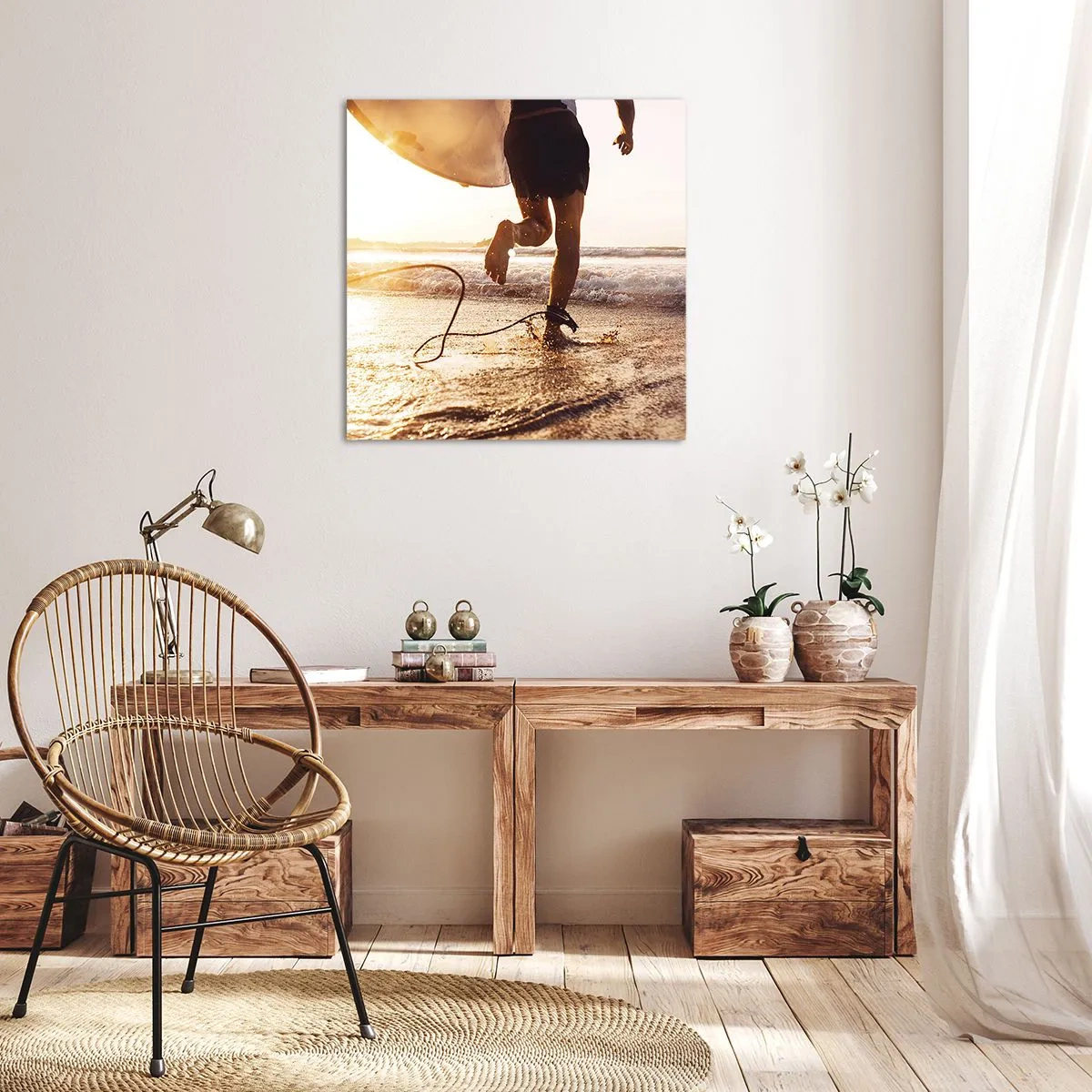 Impression sur toile - Image sur toile - A la rencontre des vagues - 50x50 cm