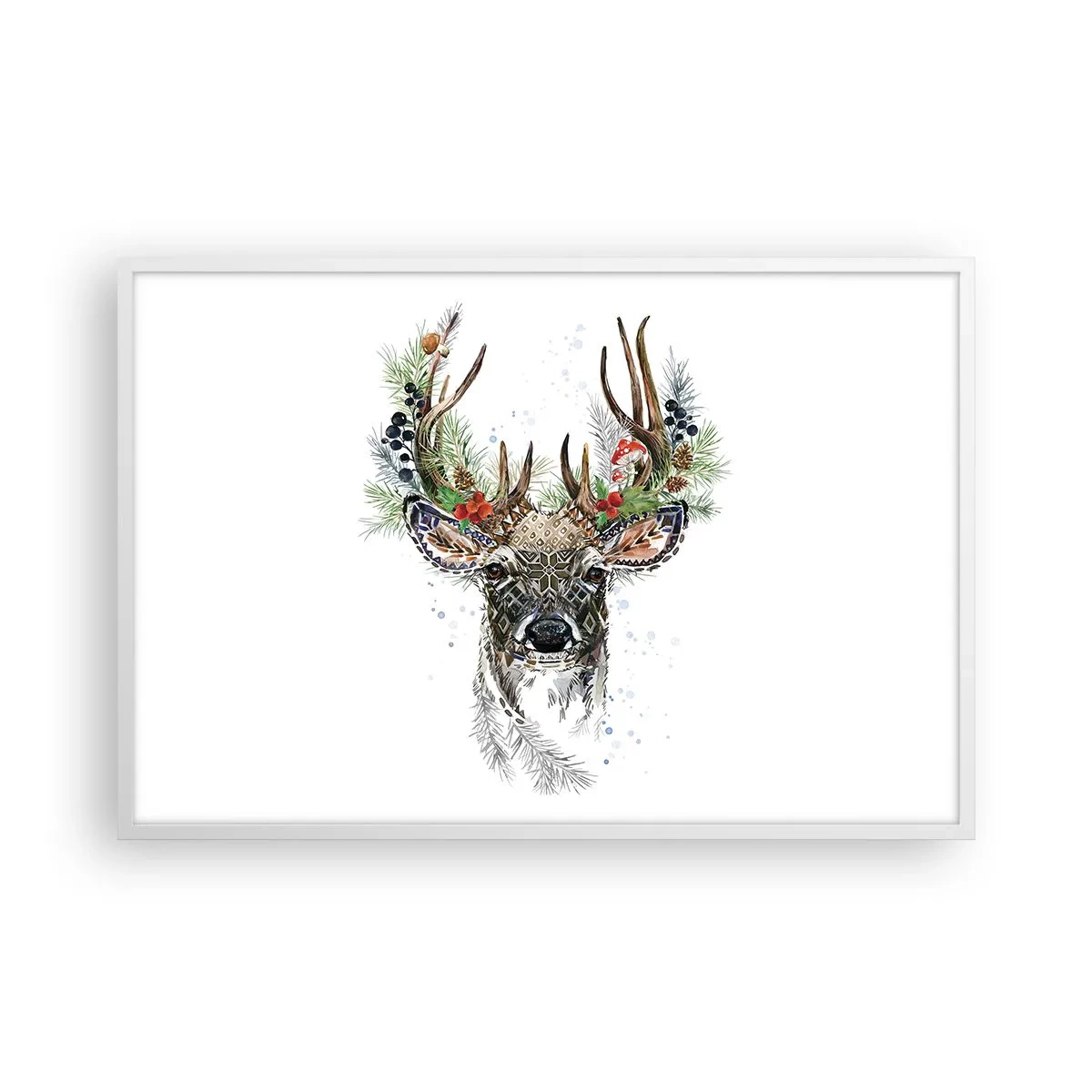 Affiche dans un cadre blanc - Poster - En robe de fête - 91x61 cm