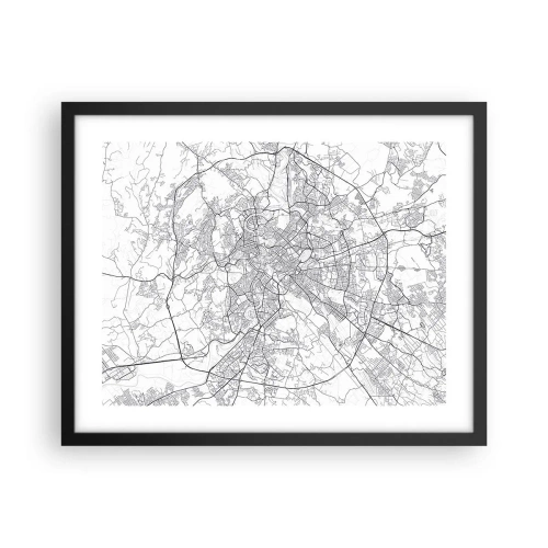 Affiche dans un cadre noir - Poster - Cercle romain - 50x40 cm