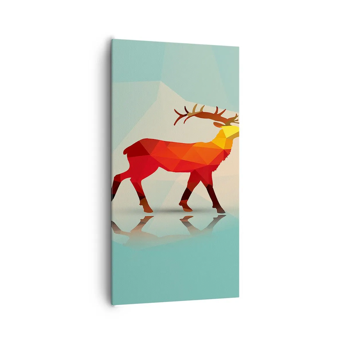 Impression sur toile - Image sur toile - Cerf géométrique - 65x120 cm