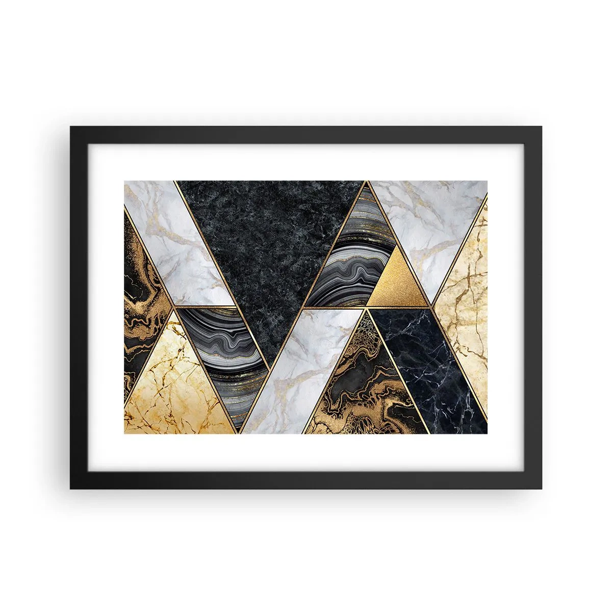 Affiche dans un cadre noir - Poster - Pierre après pierre - 40x30 cm