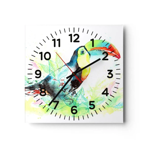 Horloge murale - Pendule murale - Aussi coloré que l'Amérique du Sud - 40x40 cm