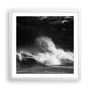 Affiche dans un cadre blanc - Poster - Défi accepté! - 50x50 cm