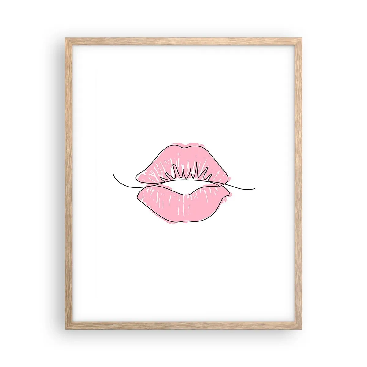 Affiche dans un chêne clair - Poster - Prêt à l'embrassade? - 40x50 cm