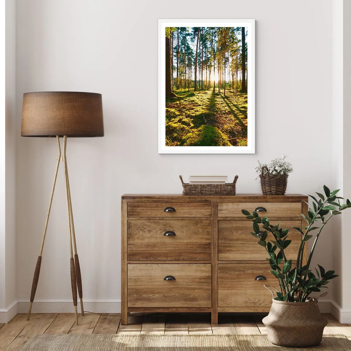 Affiche dans un cadre blanc - Poster - … Derrière les sept forêts - 30x40 cm