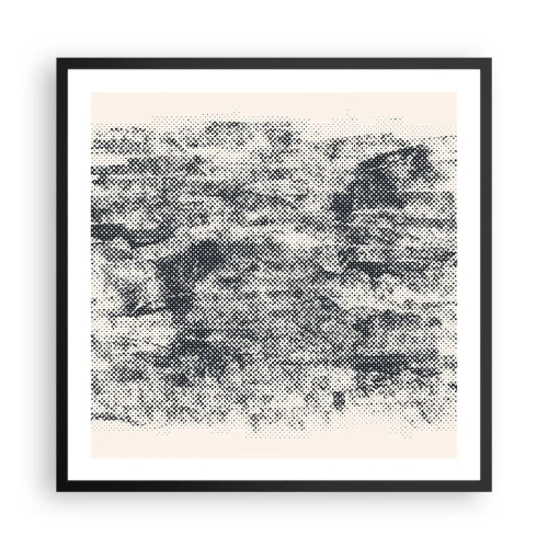 Affiche dans un cadre noir - Poster - Composition brumeuse - 60x60 cm