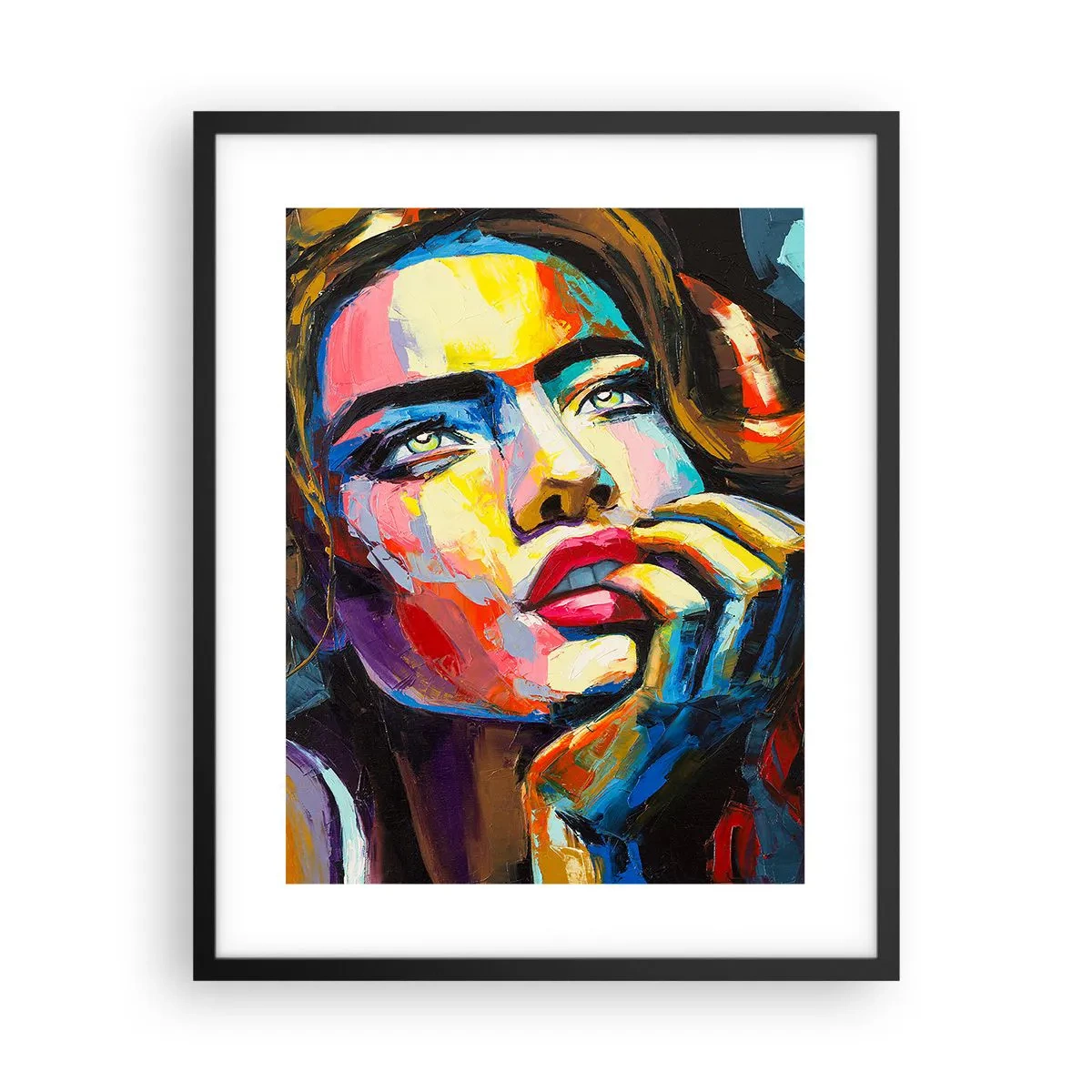 Affiche dans un cadre noir - Poster - Les rêves volent dans le ciel comme des oiseaux - 40x50 cm