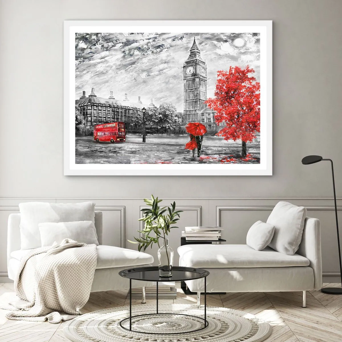 Affiche dans un cadre blanc - Poster - Une journée passionnante - 50x40 cm