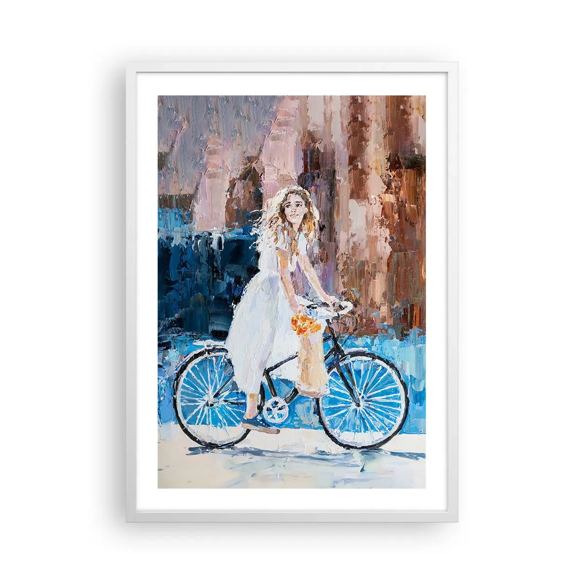 Affiche dans un cadre blanc - Poster - Joie du matin - 50x70 cm