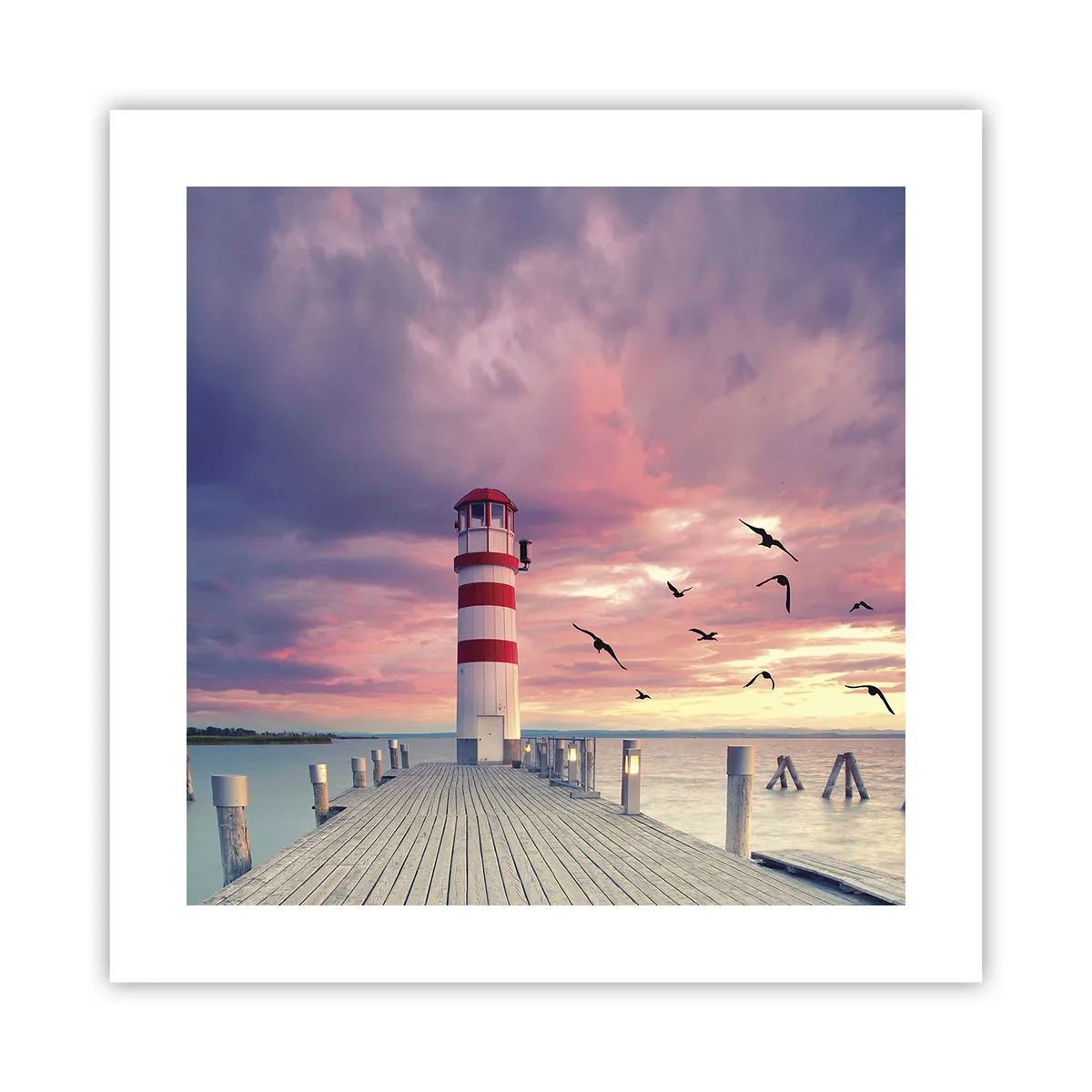 Affiche - Poster - C'est l'heure d'aller au port - 40x40 cm