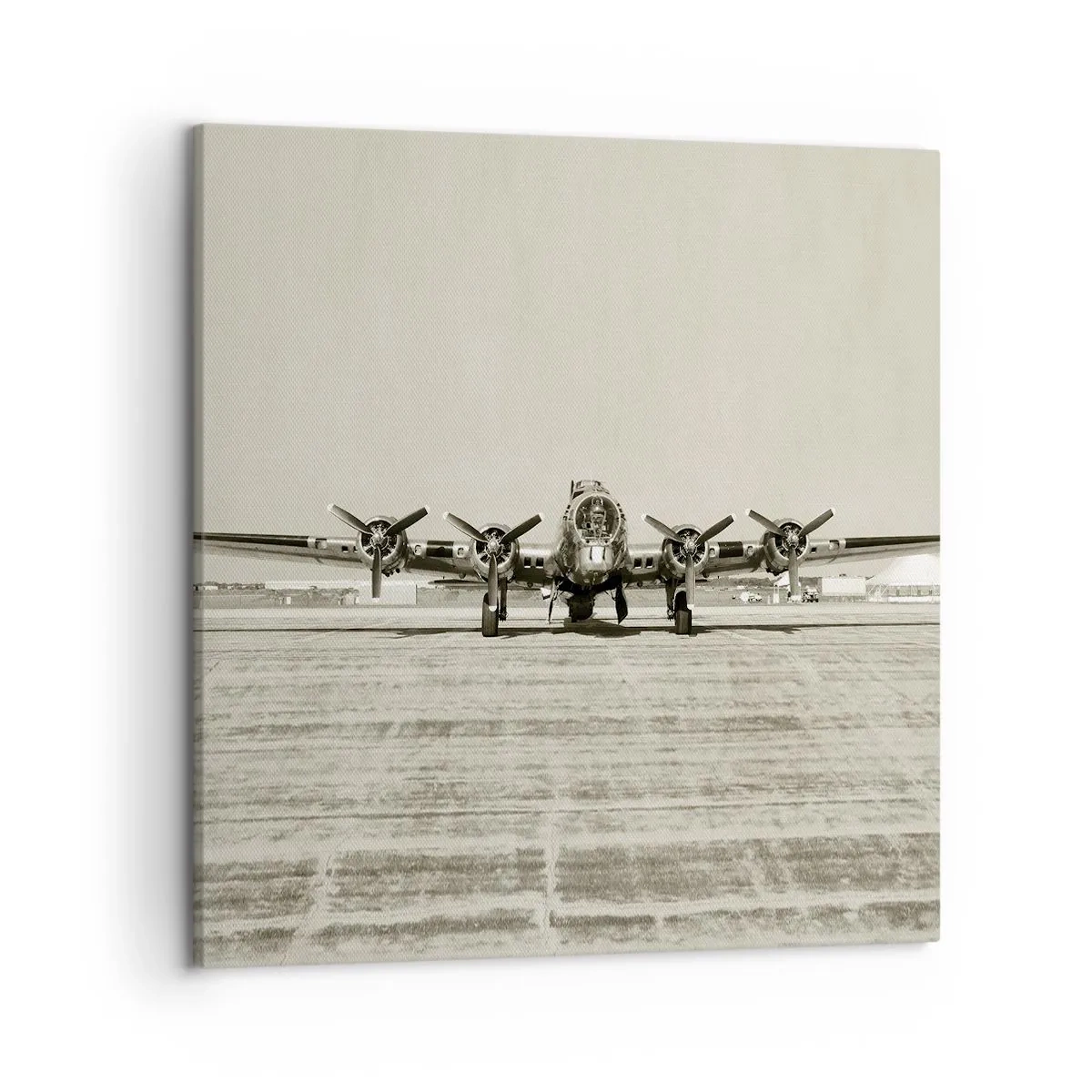 Impression sur toile - Image sur toile - Toujours prêt! - 50x50 cm