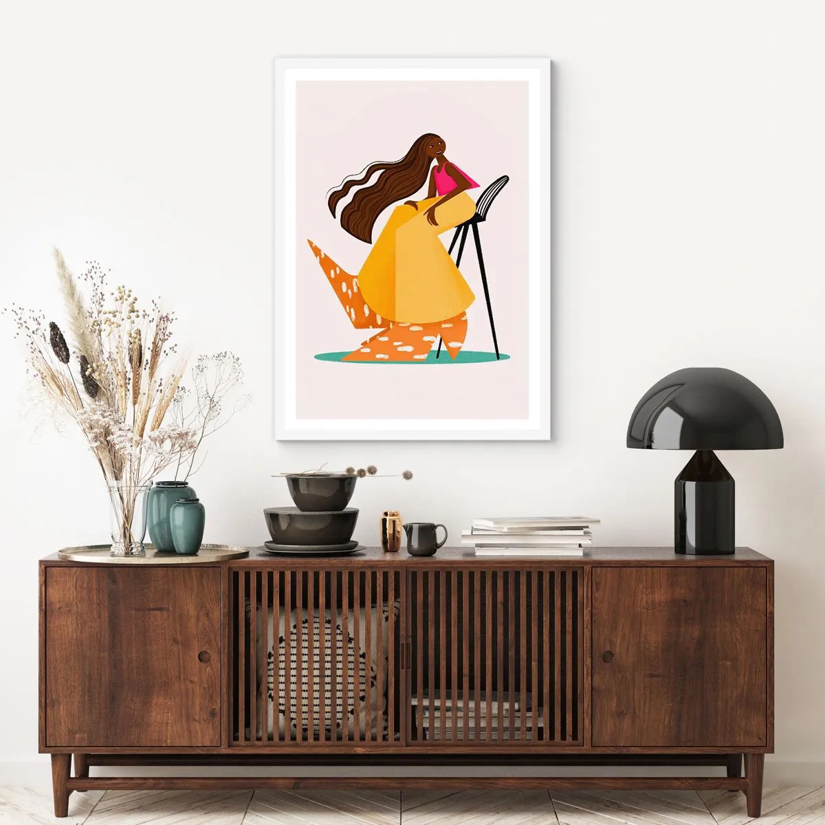 Affiche dans un cadre blanc - Poster - La mode est aussi amusante - 40x50 cm