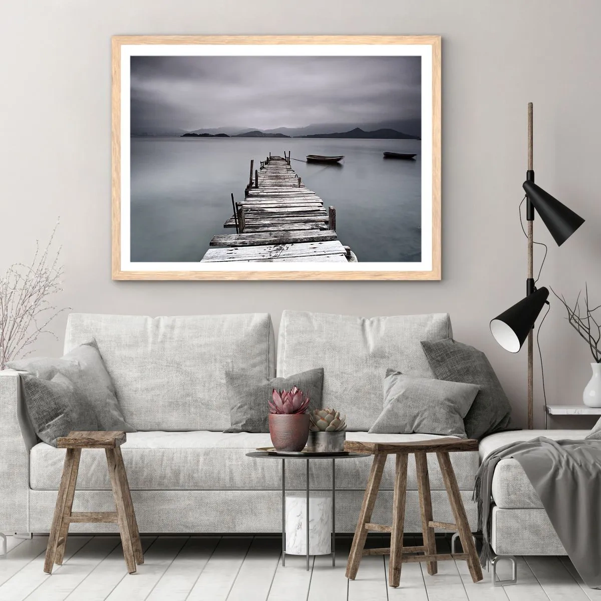 Affiche dans un chêne clair - Poster - Tu peux partir demain - 50x40 cm