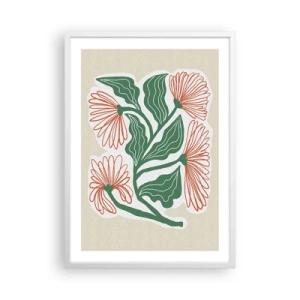 Affiche dans un cadre blanc - Poster - Folk et moderne - 50x70 cm