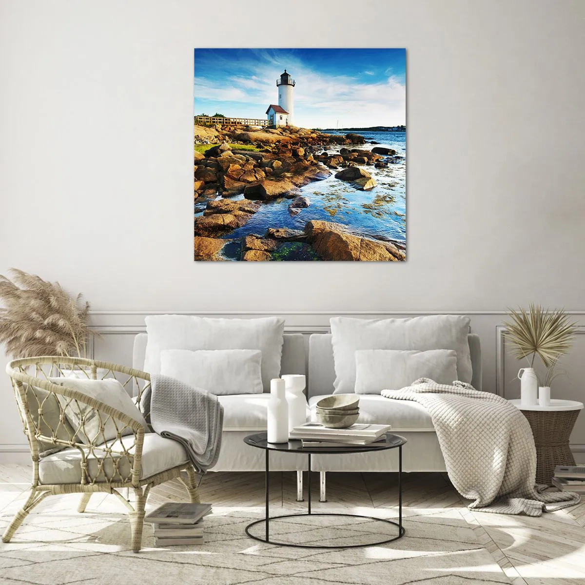 Impression sur verre - Image sur verre - Revenez heureux, j'attends - 40x40 cm