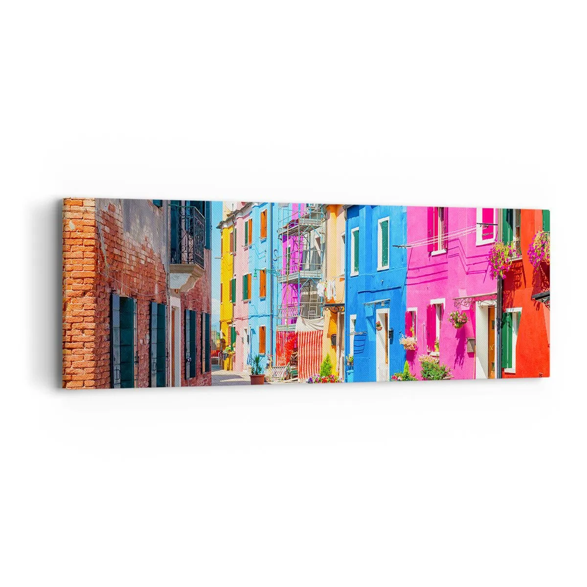 Impression sur toile - Image sur toile - Ville "Sous les perroquets" - 90x30 cm