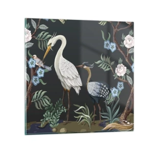 Impression sur verre - Image sur verre - Parade d'oiseaux - 30x30 cm