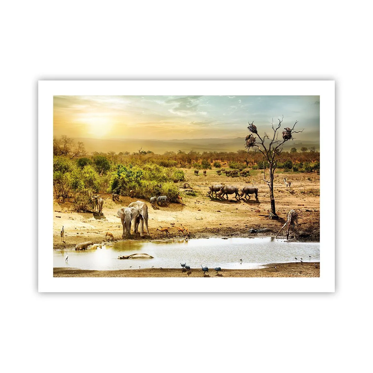 Affiche - Poster - "Et d'Eden coulait une rivière..." - 70x50 cm