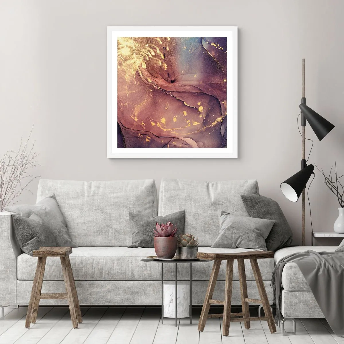 Affiche dans un cadre blanc - Poster - Matière et esprit - 30x30 cm