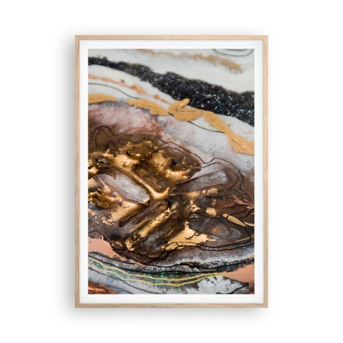 Affiche dans un chêne clair - Poster - Élément de la terre - 70x100 cm