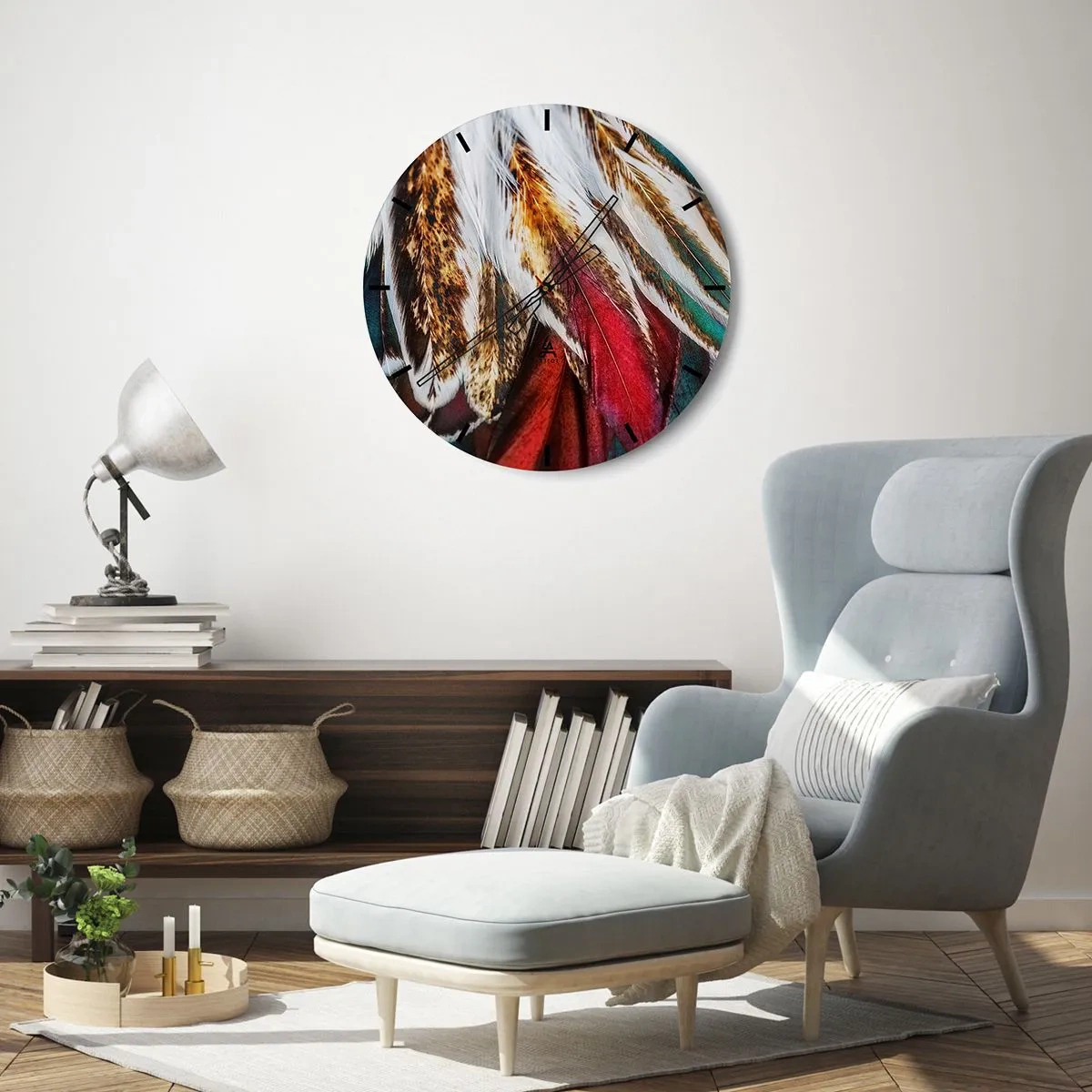 Horloge murale - Pendule murale - Secrets de vol - 30x30 cm