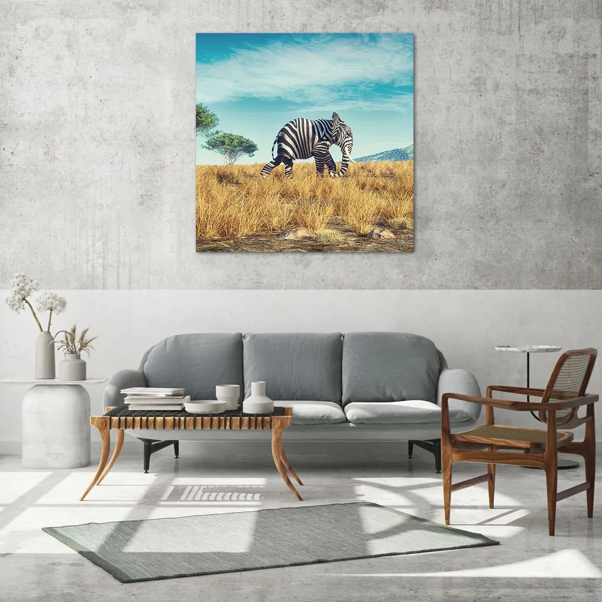 Impression sur verre - Image sur verre - Le gris n'est déjà plus à la mode - 50x50 cm