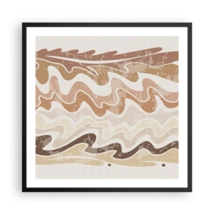 Affiche dans un cadre noir - Poster - Bonne énergie – bonnes émotions - 60x60 cm