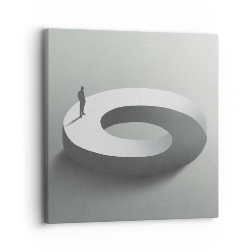 Impression sur toile - Image sur toile - Et sois intelligent ici - 30x30 cm