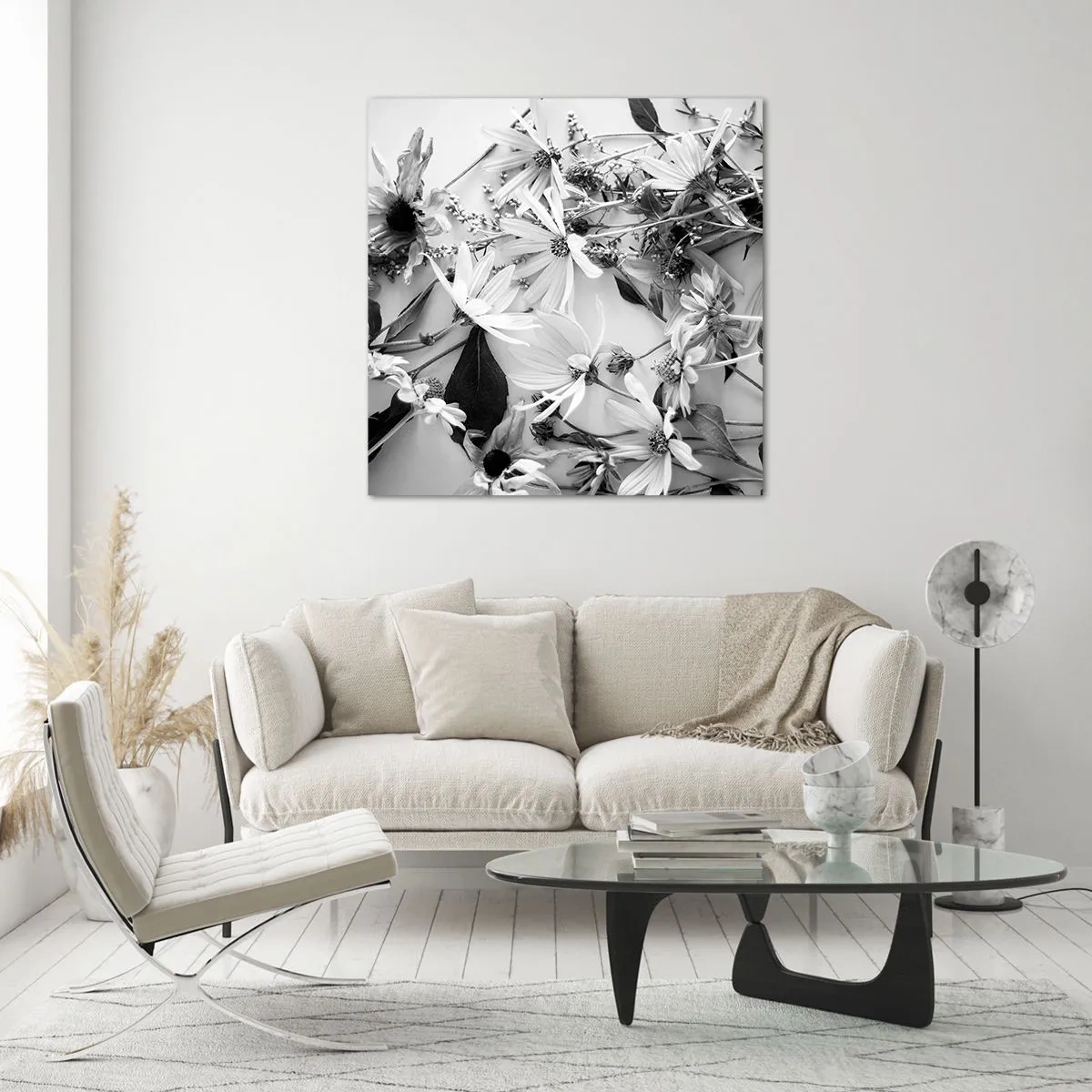 Impression sur verre - Image sur verre - Non-un bouquet de fleurs - 50x50 cm