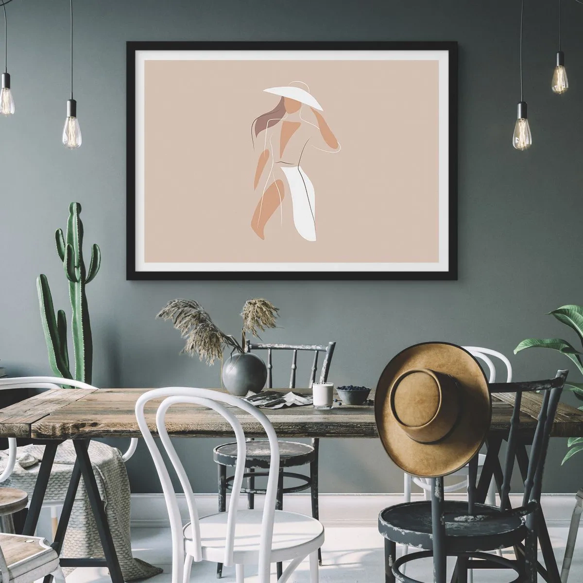 Affiche dans un cadre noir - Poster - Lea mode est un jeu - 91x61 cm