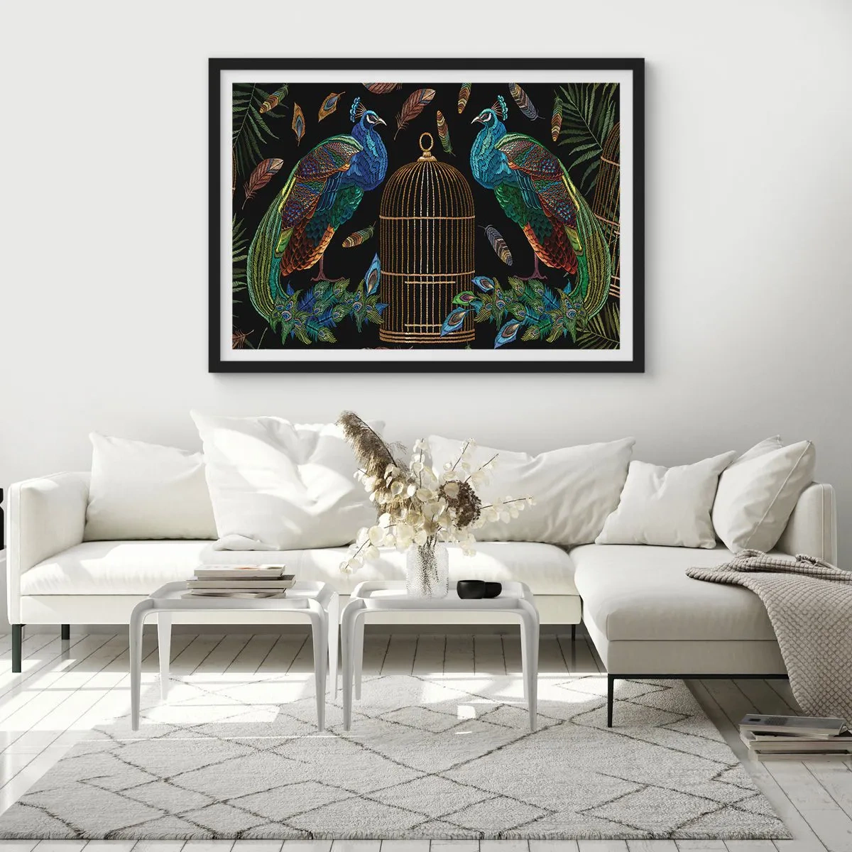 Affiche dans un cadre noir - Poster - En robes royales - 50x40 cm