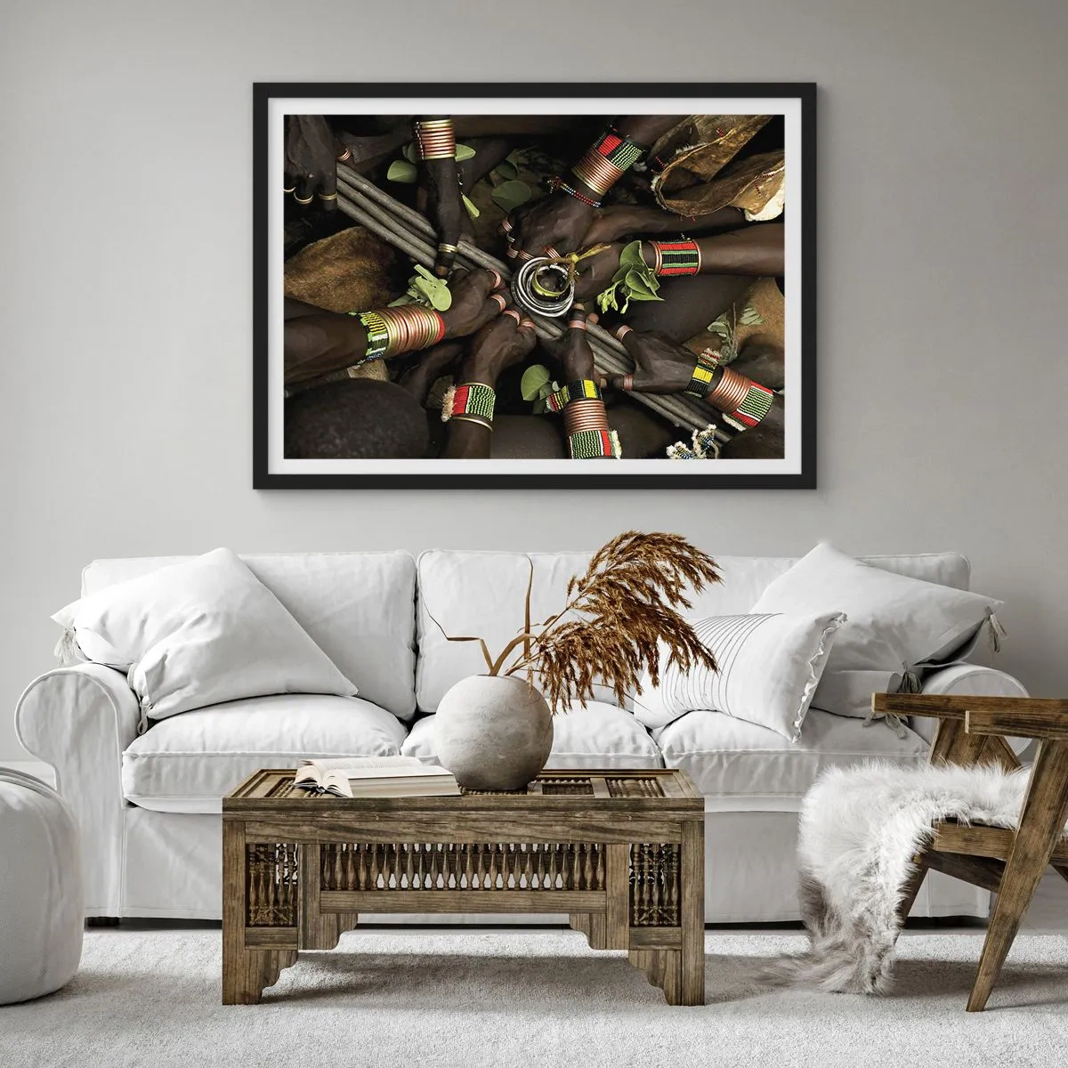 Affiche dans un cadre noir - Poster - Nous sommes ensemble - 91x61 cm