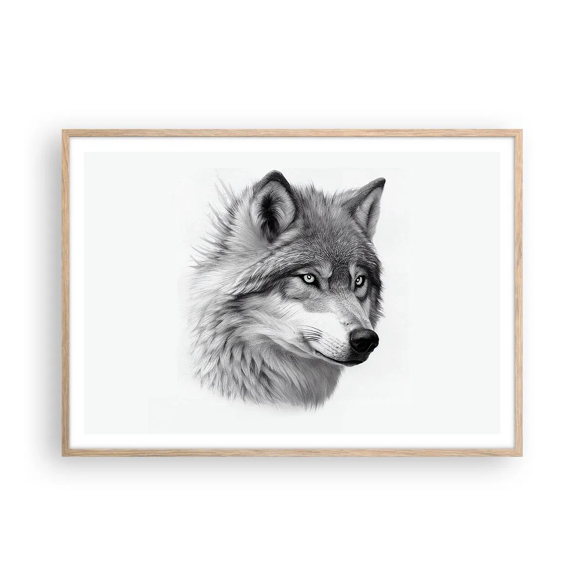 Affiche dans un chêne clair - Poster - Alpha – sans aucun doute - 100x70 cm