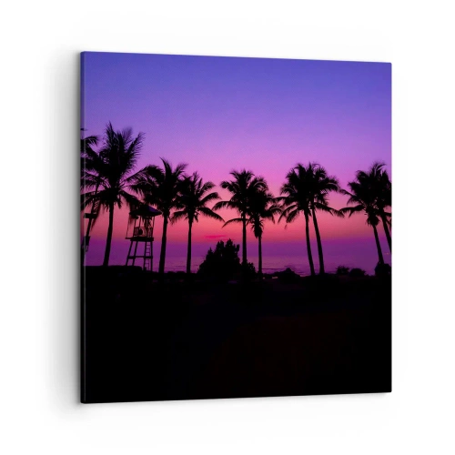 Impression sur toile - Image sur toile - Soirée sous les palmiers - 50x50 cm