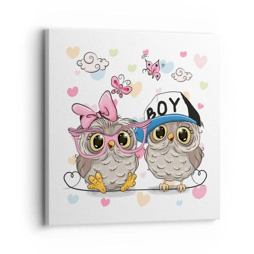 Impression sur toile - Image sur toile - On s'aime! - 30x30 cm