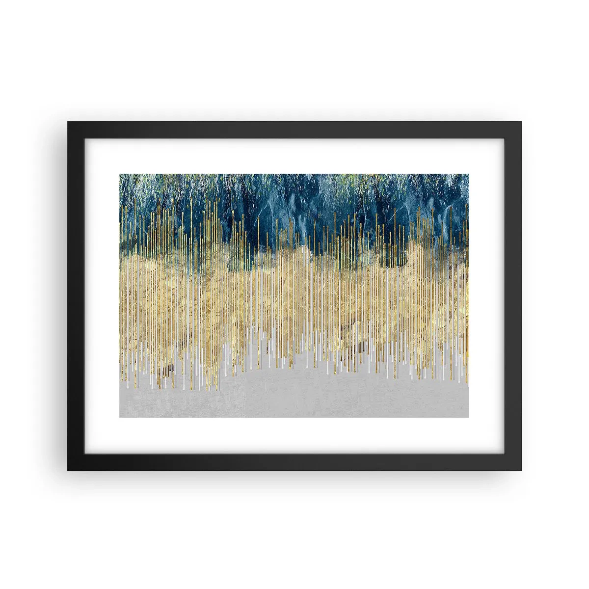 Affiche dans un cadre noir - Poster - Bordure dorée - 40x30 cm